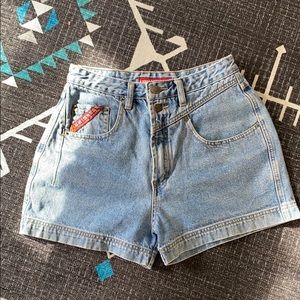 Vintage high rise mom jean shorts